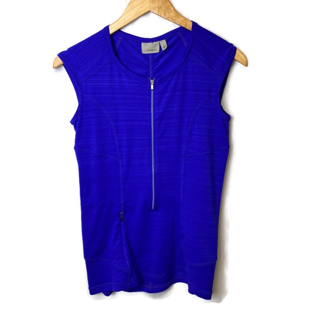 Athleta Pacific UPF Tee Caspian Zipper Top Small